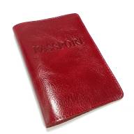 Кожаная обложка на Паспорт, темно-красная (700008) - Кожаная обложка на Паспорт, темно-красная (700008)