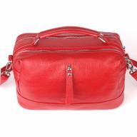 Шкіряна сумка Carolina 05, червона - Шкіряна сумка Carolina 05, червона