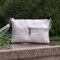 Кожаная сумочка Glamor 10, серебряная - Кожаная сумочка Glamor 10, серебряная