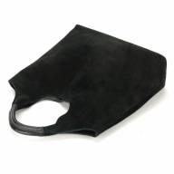 Жіноча шкіряна сумка Bellis 02 чорна замша - Жіноча шкіряна сумка Bellis 02 чорна замша