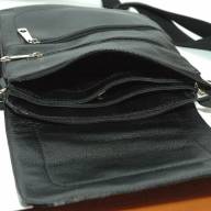 Мужская кожаная сумка Daniel 04, черная - Мужская кожаная сумка Daniel 04, черная