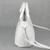 Шкіряна сумка Malta 03, біла - Шкіряна сумка Malta 03, біла