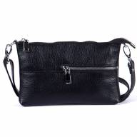 Шкіряна сумочка Glamor 08, чорна - Шкіряна сумочка Glamor 08, чорна