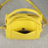 Шкіряна сумка Margo 02, жовта - Шкіряна сумка Margo 02, жовта