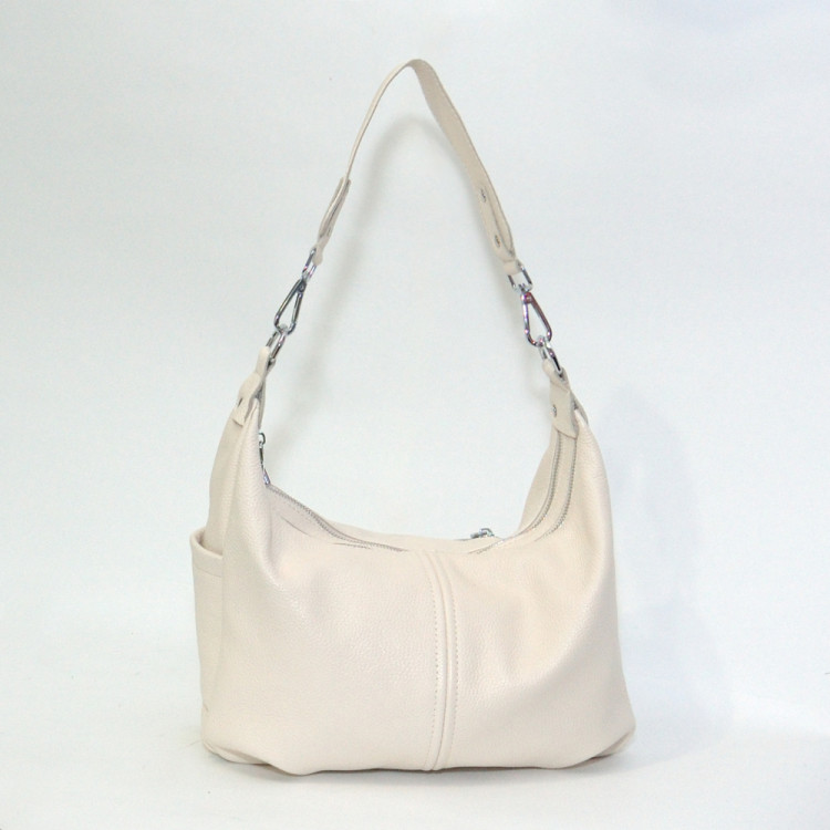 Шкіряна сумка Emilia 05, світло-бежева