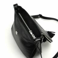 Шкіряна сумка Beverly 10, чорна замша/гладка - Шкіряна сумка Beverly 10, чорна замша/гладка