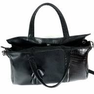 Кожаная сумка Ferrara 02 maxi, черная - Кожаная сумка Ferrara 02 maxi, черная