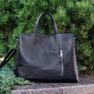 Кожаная сумка Ferrara 02 maxi, черная - Кожаная сумка Ferrara 02 maxi, черная