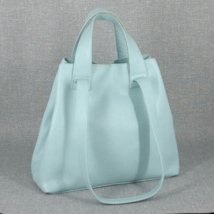 Шкіряна сумка Eva 12, блакитна