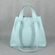 Шкіряна сумка Eva 12, блакитна - Шкіряна сумка Eva 12, блакитна