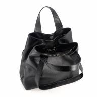 Шкіряна сумка Eva 03, чорна - Шкіряна сумка Eva 03, чорна