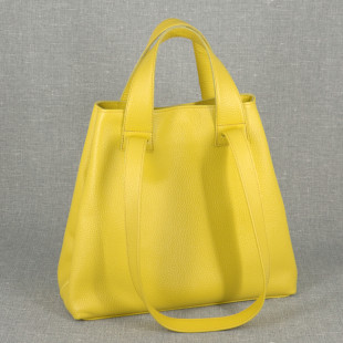 Кожаная сумка Eva 05, желтая