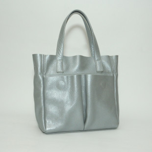 Шкіряна сумка Royal 09, срібна