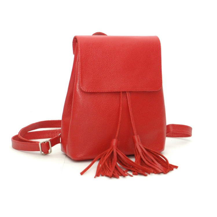 Кожаный рюкзак Umbrella 05, красный