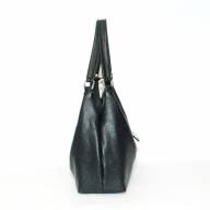 Шкіряна сумка Linda 01, чорна - Шкіряна сумка Linda 01, чорна