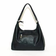 Шкіряна сумка Linda 01, чорна - Шкіряна сумка Linda 01, чорна